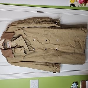 VINTAGE Teller Coat Double Breasted Trench Coat, Size 40R